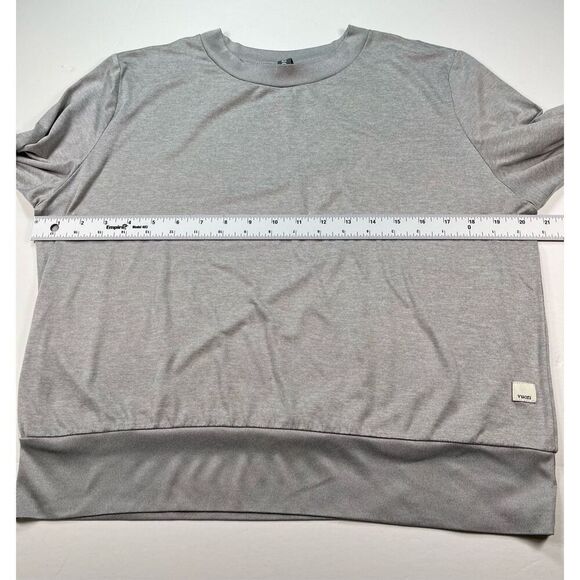 Vuori Long Sleeve Halo Crew Dream Knit Pale Grey Heather Size Large Long Sleeve - Picture 8 of 10